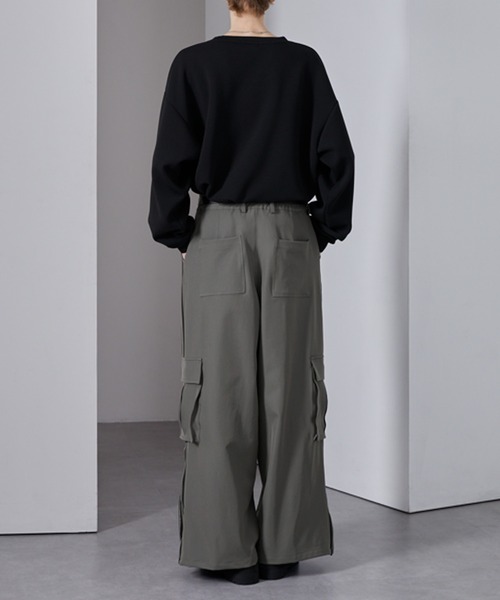 Loose/ルース（ルース）の「4ライン ジップカーゴワイドパンツ（カーゴパンツ・メンズ・ブラック/アッシュグレー/ネイビー・L/S/M）」の10枚目の写真