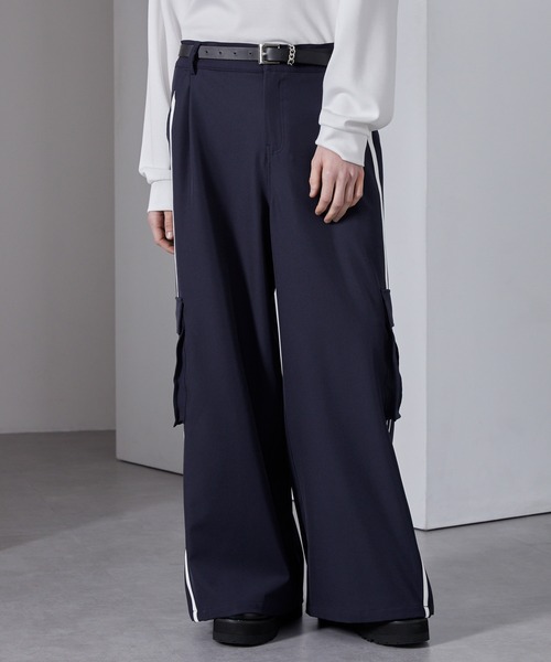 Loose/ルース（ルース）の「4ライン ジップカーゴワイドパンツ（カーゴパンツ・メンズ・ブラック/アッシュグレー/ネイビー・L/S/M）」の11枚目の写真