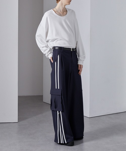 Loose/ルース（ルース）の「4ライン ジップカーゴワイドパンツ（カーゴパンツ・メンズ・ブラック/アッシュグレー/ネイビー・L/S/M）」の15枚目の写真