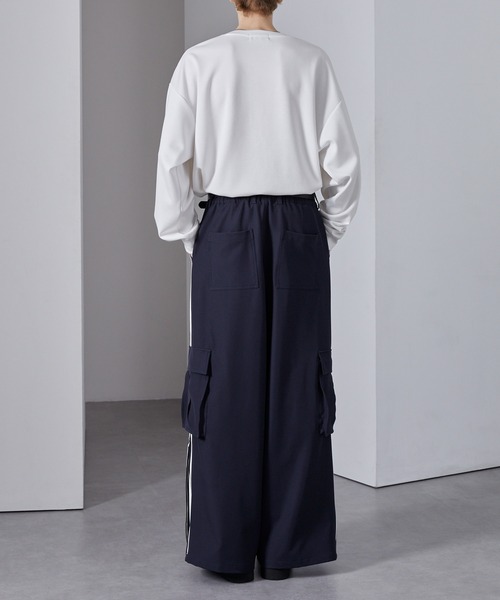 Loose/ルース（ルース）の「4ライン ジップカーゴワイドパンツ（カーゴパンツ・メンズ・ブラック/アッシュグレー/ネイビー・L/S/M）」の18枚目の写真