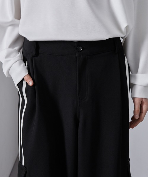 Loose/ルース（ルース）の「4ライン ジップカーゴワイドパンツ（カーゴパンツ・メンズ・ブラック/アッシュグレー/ネイビー・L/S/M）」の19枚目の写真