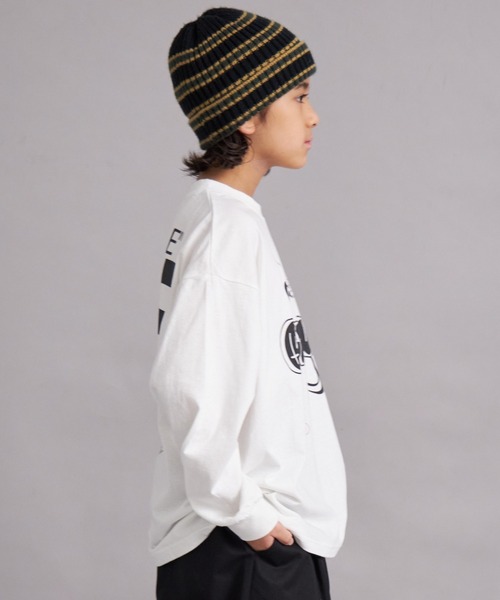 PAIRMANON STREET(ペアマノンストリート)の「【綿100%】マルチプリント グラフィック ロンT【PAIRMANON STREET】(Tシャツ/カットソー・キッズ・ホワイト系その他/レッド/オフホワイト/グレー/ブラック系その他/ブルー/ブラック系その他2・100/110/120/130/140/150/160/90)」の8枚目の写真