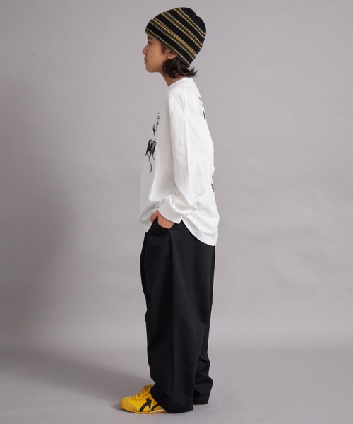 PAIRMANON STREET(ペアマノンストリート)の「【綿100%】マルチプリント グラフィック ロンT【PAIRMANON STREET】(Tシャツ/カットソー・キッズ・ホワイト系その他/レッド/オフホワイト/グレー/ブラック系その他/ブルー/ブラック系その他2・100/110/120/130/140/150/160/90)」の10枚目の写真