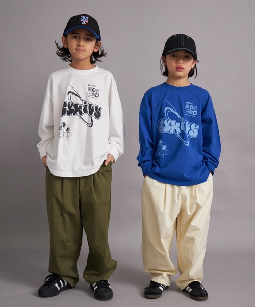 PAIRMANON STREET(ペアマノンストリート)の「【綿100%】マルチプリント グラフィック ロンT【PAIRMANON STREET】(Tシャツ/カットソー・キッズ・ホワイト系その他/レッド/オフホワイト/グレー/ブラック系その他/ブルー/ブラック系その他2・100/110/120/130/140/150/160/90)」の12枚目の写真