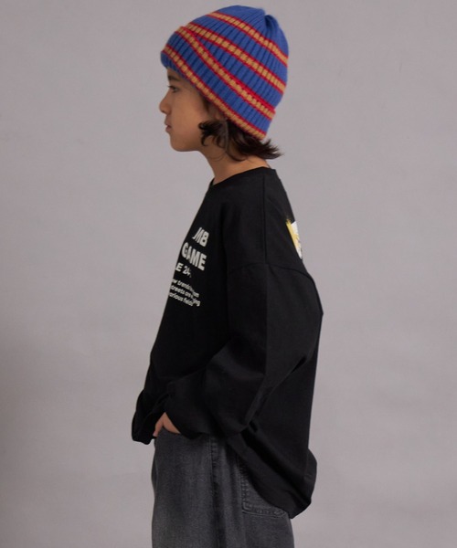 PAIRMANON STREET(ペアマノンストリート)の「【綿100%】マルチプリント グラフィック ロンT【PAIRMANON STREET】(Tシャツ/カットソー・キッズ・ホワイト系その他/レッド/オフホワイト/グレー/ブラック系その他/ブルー/ブラック系その他2・100/110/120/130/140/150/160/90)」の21枚目の写真