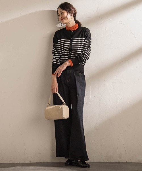 LAUTREAMONT(ロートレアモン)の「【WEB限定】クルーネックカーディガン≪11号あり/洗える≫(カーディガン/ボレロ・レディース・ブラック系その他/ブラック/ホワイト系その他・9号/11号)」の13枚目の写真