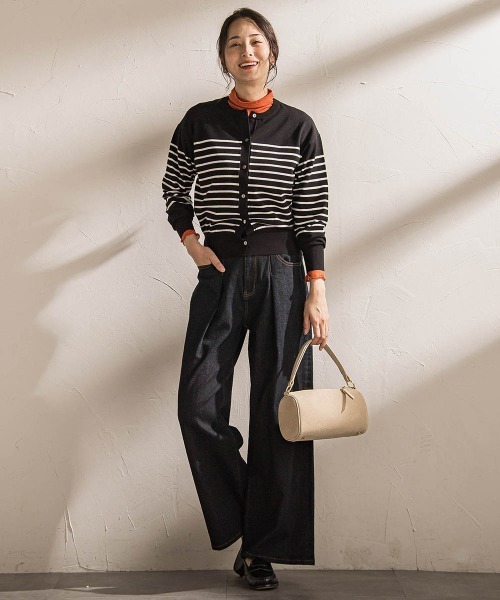 LAUTREAMONT(ロートレアモン)の「【WEB限定】クルーネックカーディガン≪11号あり/洗える≫(カーディガン/ボレロ・レディース・ブラック系その他/ブラック/ホワイト系その他・9号/11号)」の15枚目の写真