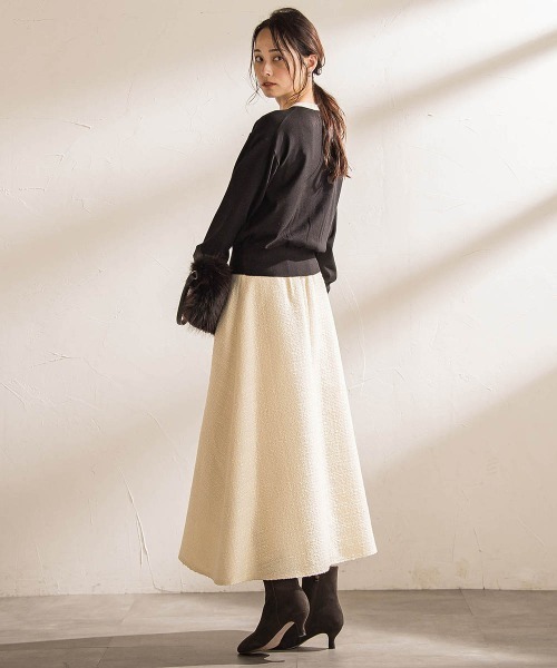 LAUTREAMONT(ロートレアモン)の「【WEB限定】クルーネックカーディガン≪11号あり/洗える≫(カーディガン/ボレロ・レディース・ブラック系その他/ブラック/ホワイト系その他・9号/11号)」の21枚目の写真