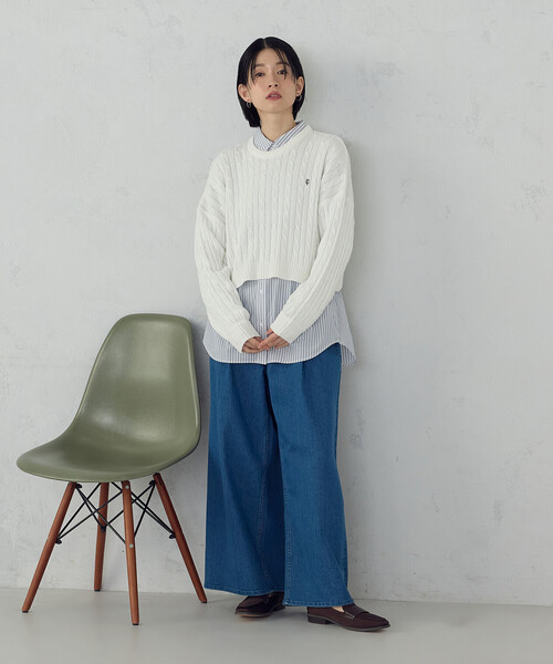 COMME CA ISM(コムサイズム)の「ストライプシャツ(シャツ/ブラウス・レディース・グレー/ブルー・SMALL/MEDIUM/LARGE/X-LARGE)」の5枚目の写真