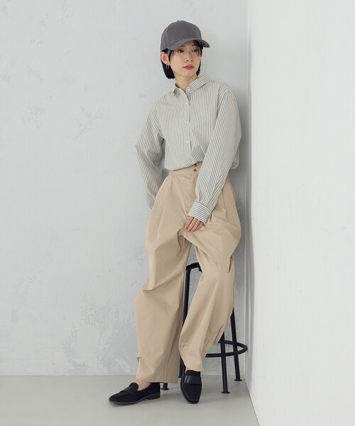 COMME CA ISM(コムサイズム)の「ストライプシャツ(シャツ/ブラウス・レディース・グレー/ブルー・SMALL/MEDIUM/LARGE/X-LARGE)」の8枚目の写真