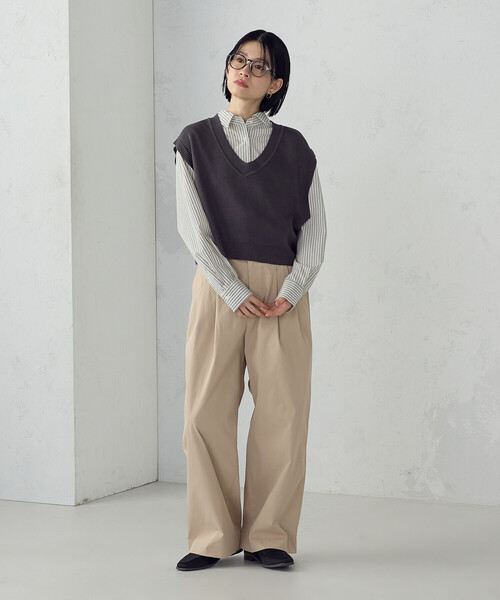COMME CA ISM(コムサイズム)の「ストライプシャツ(シャツ/ブラウス・レディース・グレー/ブルー・SMALL/MEDIUM/LARGE/X-LARGE)」の10枚目の写真