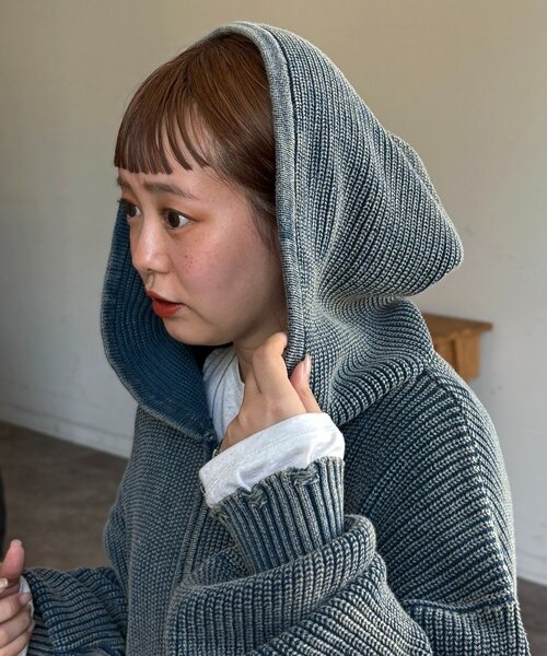 CPCM（シーピーシーエム）の「ダメージピグメントパーカー（パーカー・レディース・グリーン/ブルー/ブラック・FREE）」の13枚目の写真