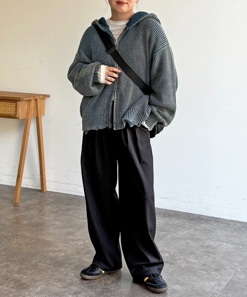 CPCM（シーピーシーエム）の「ダメージピグメントパーカー（パーカー・レディース・グリーン/ブルー/ブラック・FREE）」の14枚目の写真