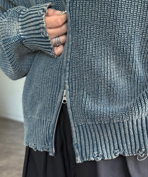 CPCM（シーピーシーエム）の「ダメージピグメントパーカー（パーカー・レディース・グリーン/ブルー/ブラック・FREE）」の17枚目の写真