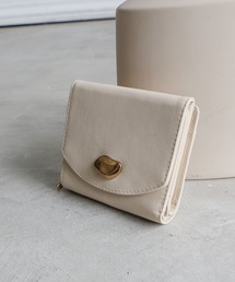 MIAN （ミアン）の「CAMELLIA / 牛革ニュアンスパーツ二つ折り財布【詳細動画あり】（財布）」