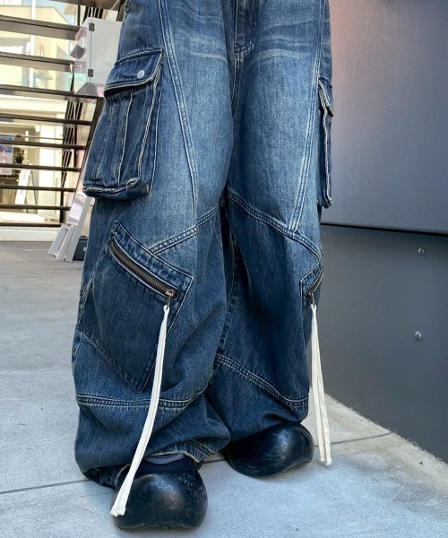 Candy Stripper（キャンディストリッパー）の「8 POCKETS CARVE DENIM パンツ（デニムパンツ・レディース・ブルー系その他/ライトインディゴブルー・FREE）」の6枚目の写真