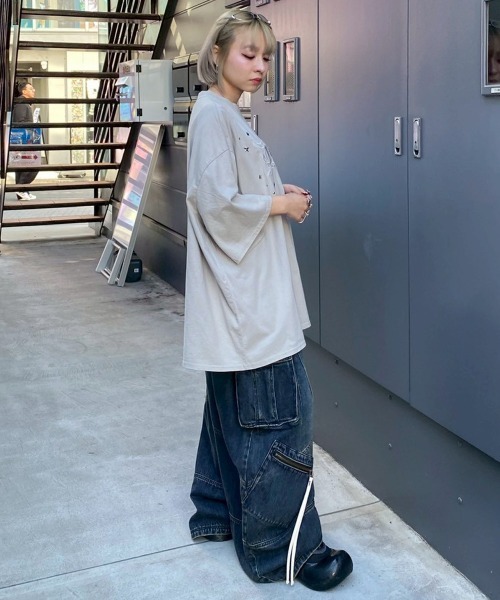 Candy Stripper（キャンディストリッパー）の「8 POCKETS CARVE DENIM パンツ（デニムパンツ・レディース・ブルー系その他/ライトインディゴブルー・FREE）」の10枚目の写真