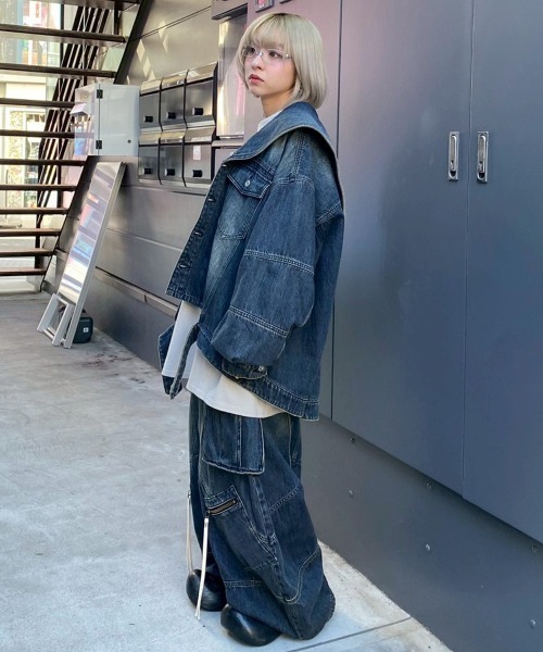 Candy Stripper（キャンディストリッパー）の「8 POCKETS CARVE DENIM パンツ（デニムパンツ・レディース・ブルー系その他/ライトインディゴブルー・FREE）」の16枚目の写真