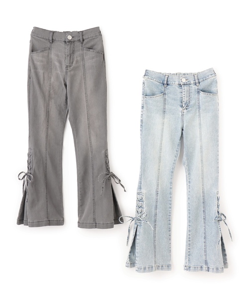 LOVETOXIC（ラブトキシック）の「レースアップフレアデニムパンツ（その他パンツ・キッズ・グレー/ブルー・L:160cm/M:150cm/S:140cm/130cm）」の10枚目の写真