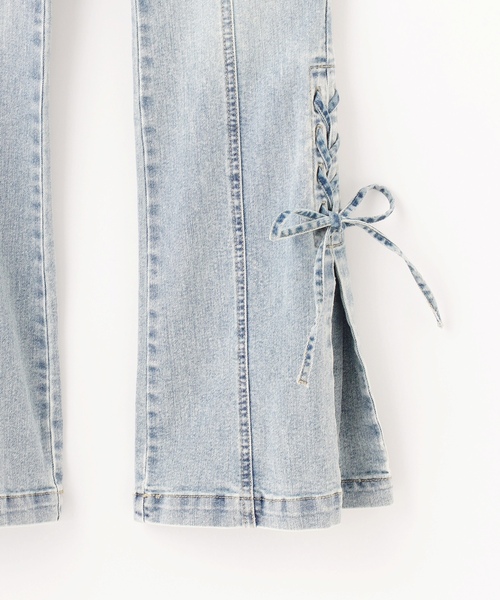 LOVETOXIC（ラブトキシック）の「レースアップフレアデニムパンツ（その他パンツ・キッズ・グレー/ブルー・L:160cm/M:150cm/S:140cm/130cm）」の16枚目の写真