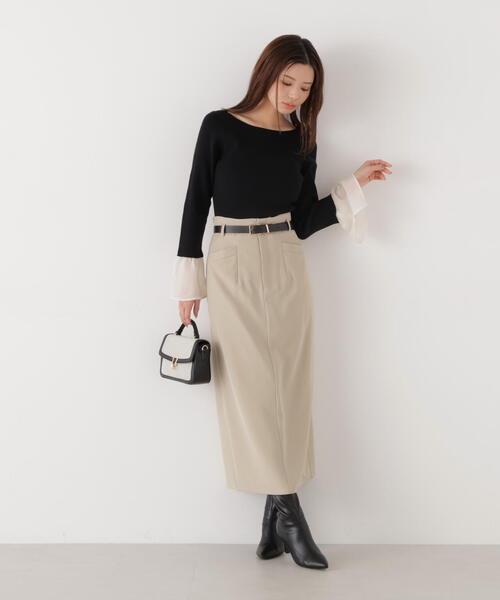 PROPORTION BODY DRESSING（プロポーションボディドレッシング）の「シアー切り替えスリーブニット / 1216170200（ニット/セーター・レディース・パープル/ブラック/ブルー・FREE）」の16枚目の写真