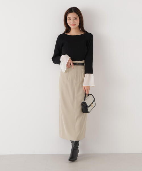 PROPORTION BODY DRESSING（プロポーションボディドレッシング）の「シアー切り替えスリーブニット / 1216170200（ニット/セーター・レディース・パープル/ブラック/ブルー・FREE）」の15枚目の写真