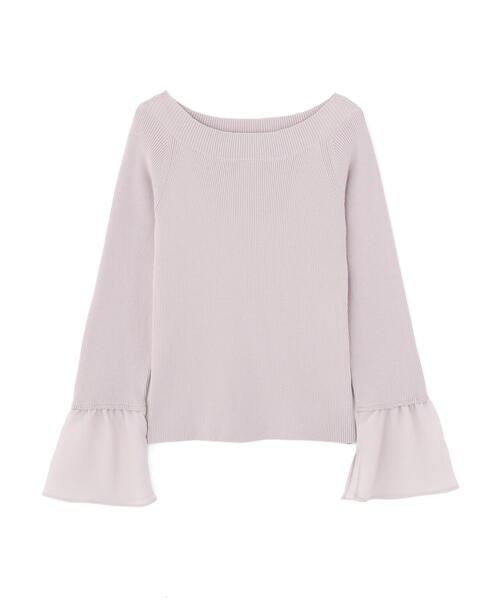 PROPORTION BODY DRESSING（プロポーションボディドレッシング）の「シアー切り替えスリーブニット / 1216170200（ニット/セーター・レディース・パープル/ブラック/ブルー・FREE）」の4枚目の写真