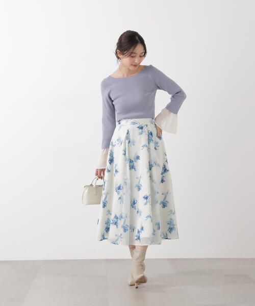 PROPORTION BODY DRESSING（プロポーションボディドレッシング）の「シアー切り替えスリーブニット / 1216170200（ニット/セーター・レディース・パープル/ブラック/ブルー・FREE）」の22枚目の写真