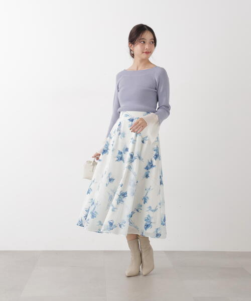 PROPORTION BODY DRESSING（プロポーションボディドレッシング）の「シアー切り替えスリーブニット / 1216170200（ニット/セーター・レディース・パープル/ブラック/ブルー・FREE）」の21枚目の写真