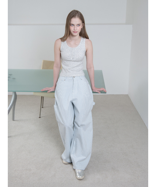 OAFISH(オアフィッシュ)の「FLOWER HENLEYNECK SLEEVELESS, IVORY(Tシャツ/カットソー・レディース・その他・ONE SIZE)」の6枚目の写真