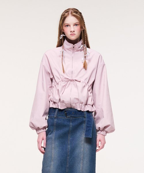 ETMON(エトモン)の「Shirring String Wind Jumper, Pink(ナイロンジャケット・レディース・その他・FREE)」の1枚目の写真
