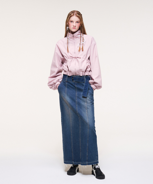ETMON(エトモン)の「Shirring String Wind Jumper, Pink(ナイロンジャケット・レディース・その他・FREE)」の2枚目の写真