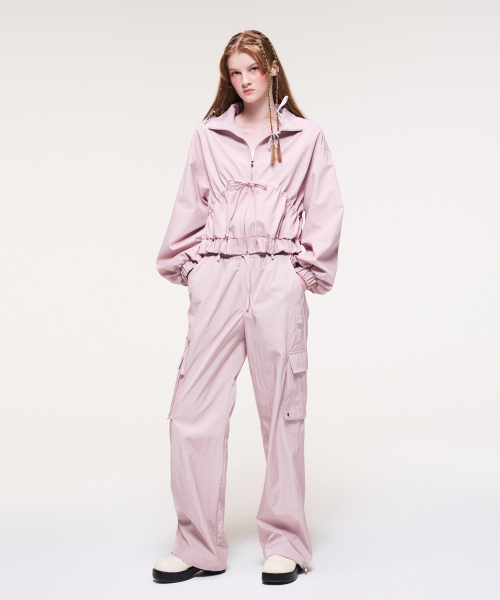 ETMON(エトモン)の「Shirring String Wind Jumper, Pink(ナイロンジャケット・レディース・その他・FREE)」の4枚目の写真