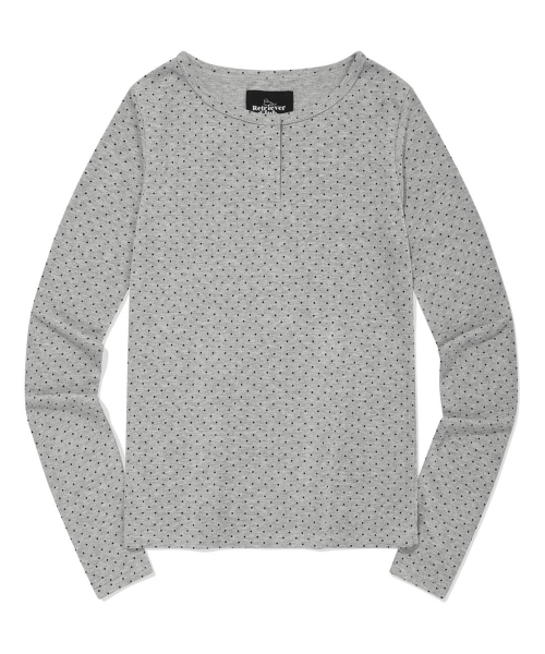 Retriever Club（レトリーバークラブ）の「PATTERN HENLEY NECK [GRAY]（Tシャツ/カットソー・レディース・その他・FREE）」の2枚目の写真