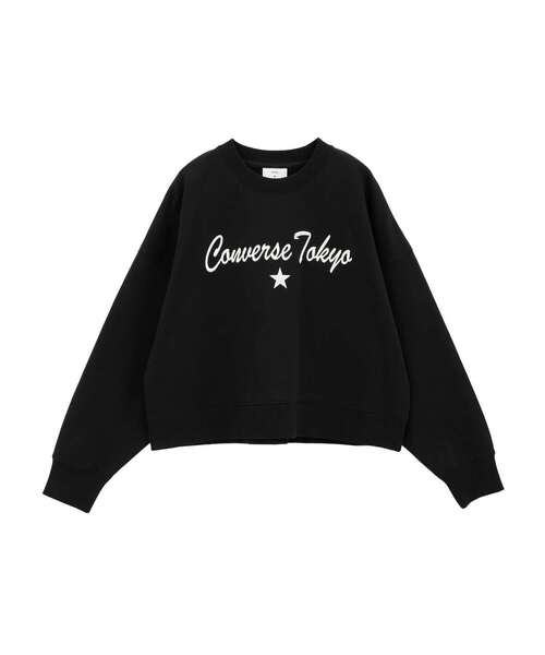 CONVERSE TOKYO(コンバーストウキョウ)の「EMBROIDERED LOGO CROPPED SWEAT(スウェット・レディース・ホワイト/グレー/ブラック・FREE)」の2枚目の写真