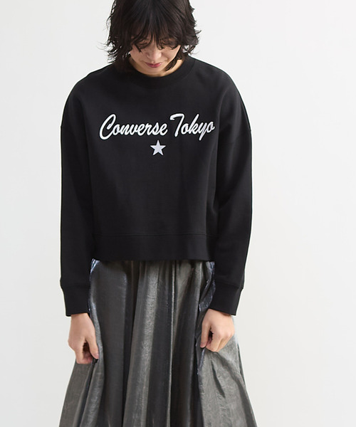 CONVERSE TOKYO(コンバーストウキョウ)の「EMBROIDERED LOGO CROPPED SWEAT(スウェット・レディース・ホワイト/グレー/ブラック・FREE)」の13枚目の写真