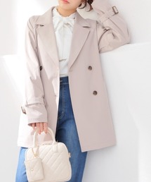 Honeys（ハニーズ）の「【非フッ素撥水加工】撥水加工ハーフ丈トレンチコート（トレンチコート）」