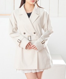 Honeys | 【非フッ素撥水加工】撥水加工ハーフ丈トレンチコート(トレンチコート)