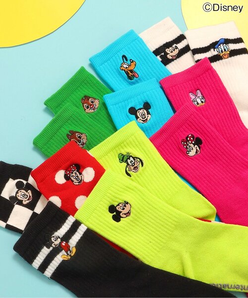 Disney（ディズニー）の「ディズニーキャラクター　バラエティソックス（ソックス/靴下・キッズ・グリーン/ピンク/レッド/チェック/イエロー/ブルー/オフホワイト/ブラック・15 /18/21）」の9枚目の写真