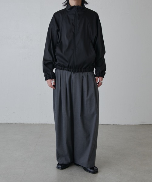 Lui's(ルイス)の「ウォッシャブルダブルクロスサテンブルゾン(ブルゾン・メンズ・ブラック/ホワイト・S/M)」の7枚目の写真