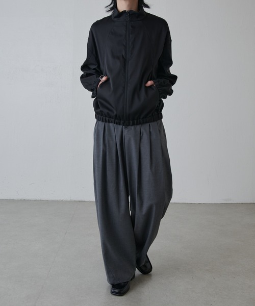 Lui's(ルイス)の「ウォッシャブルダブルクロスサテンブルゾン(ブルゾン・メンズ・ブラック/ホワイト・S/M)」の4枚目の写真