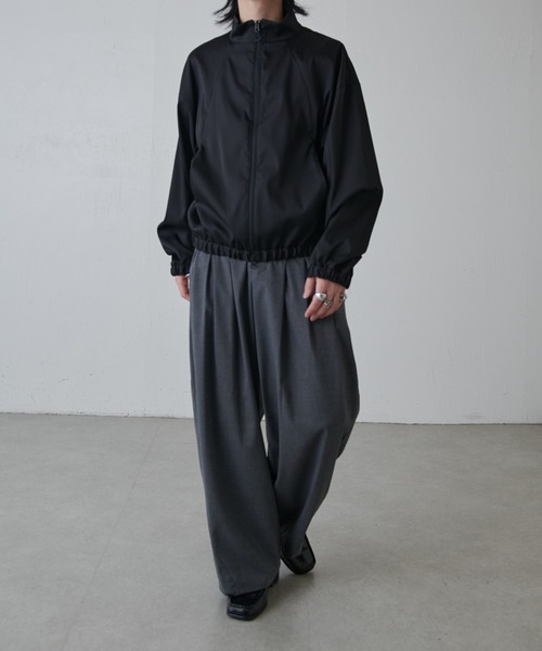 Lui's(ルイス)の「ウォッシャブルダブルクロスサテンブルゾン(ブルゾン・メンズ・ブラック/ホワイト・S/M)」の3枚目の写真