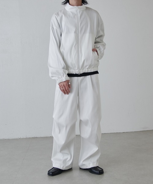 Lui's(ルイス)の「ウォッシャブルダブルクロスサテンブルゾン(ブルゾン・メンズ・ブラック/ホワイト・S/M)」の9枚目の写真