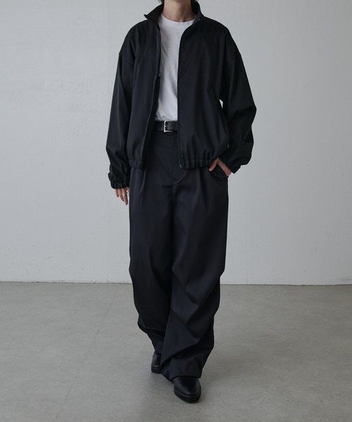 Lui's(ルイス)の「ウォッシャブルダブルクロスサテンブルゾン(ブルゾン・メンズ・ブラック/ホワイト・S/M)」の10枚目の写真