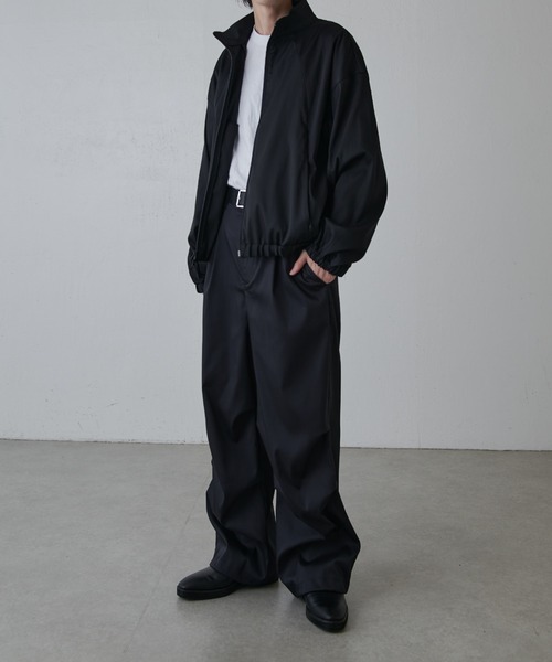 Lui's(ルイス)の「ウォッシャブルダブルクロスサテンブルゾン(ブルゾン・メンズ・ブラック/ホワイト・S/M)」の11枚目の写真