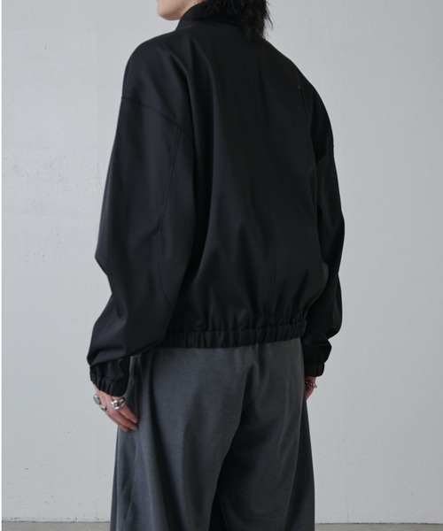 Lui's(ルイス)の「ウォッシャブルダブルクロスサテンブルゾン(ブルゾン・メンズ・ブラック/ホワイト・S/M)」の19枚目の写真