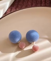【urge select】バイカラー ボールデザイン ピアス