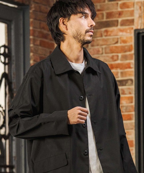 CAMBIO(カンビオ)の「mj11363- 脇ZIP付きAラインステンカラーコート(HLCM0226)(ステンカラーコート・メンズ・ブラック/ブルーグレー/ベージュ・S/M/L)」の5枚目の写真