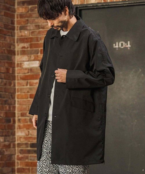 CAMBIO(カンビオ)の「mj11363- 脇ZIP付きAラインステンカラーコート(HLCM0226)(ステンカラーコート・メンズ・ブラック/ブルーグレー/ベージュ・S/M/L)」の6枚目の写真