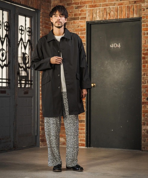 CAMBIO(カンビオ)の「mj11363- 脇ZIP付きAラインステンカラーコート(HLCM0226)(ステンカラーコート・メンズ・ブラック/ブルーグレー/ベージュ・S/M/L)」の7枚目の写真